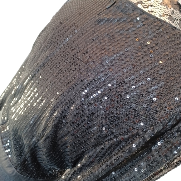 D&m Black Long Sleeved Sequined Dress - Picture 3 of 16